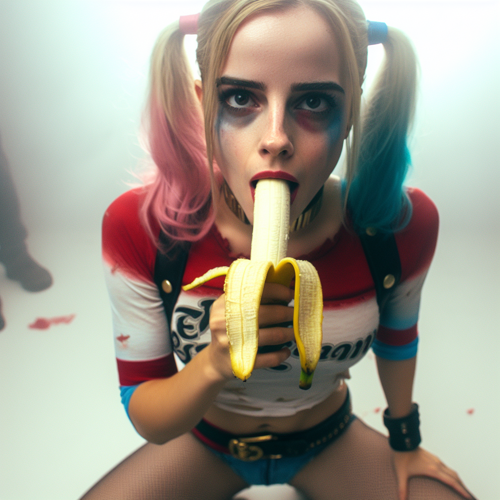HVWVJjru Emma Watson as Harley Quinn banana gens 07.png